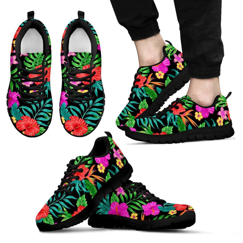 Hibiscus Red Hawaiian Flower Men Sneakers