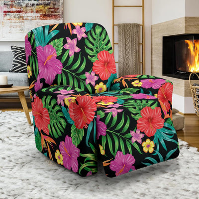 Hibiscus Red Hawaiian Flower Recliner Slipcover-JORJUNE.COM