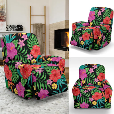 Hibiscus Red Hawaiian Flower Recliner Slipcover-JORJUNE.COM