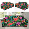 Hibiscus Red Hawaiian Flower Sofa Slipcover-JORJUNE.COM