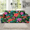 Hibiscus Red Hawaiian Flower Sofa Slipcover-JORJUNE.COM