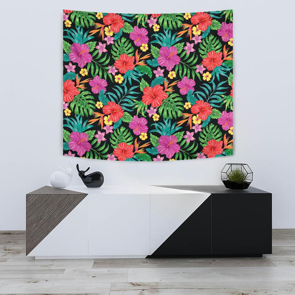 Hibiscus Red Hawaiian Flower Tapestry