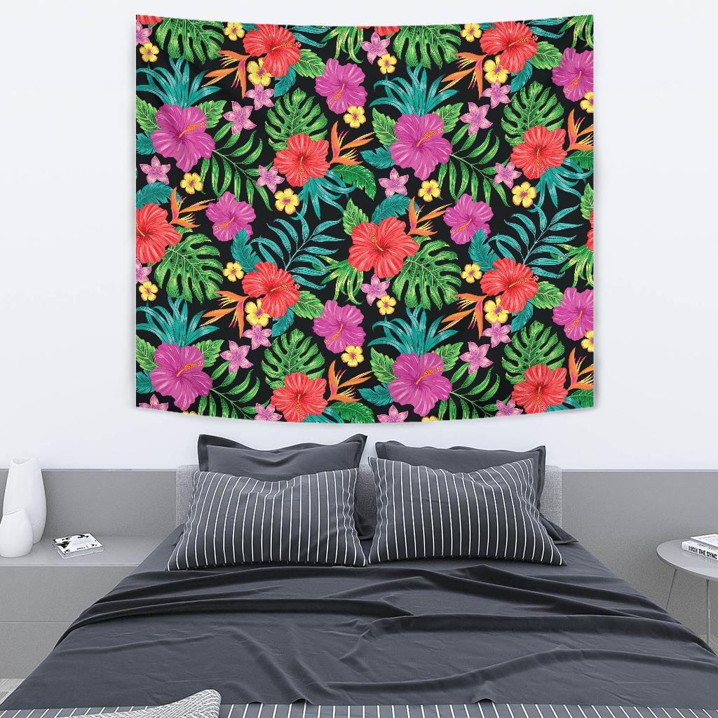 Hibiscus Red Hawaiian Flower Tapestry