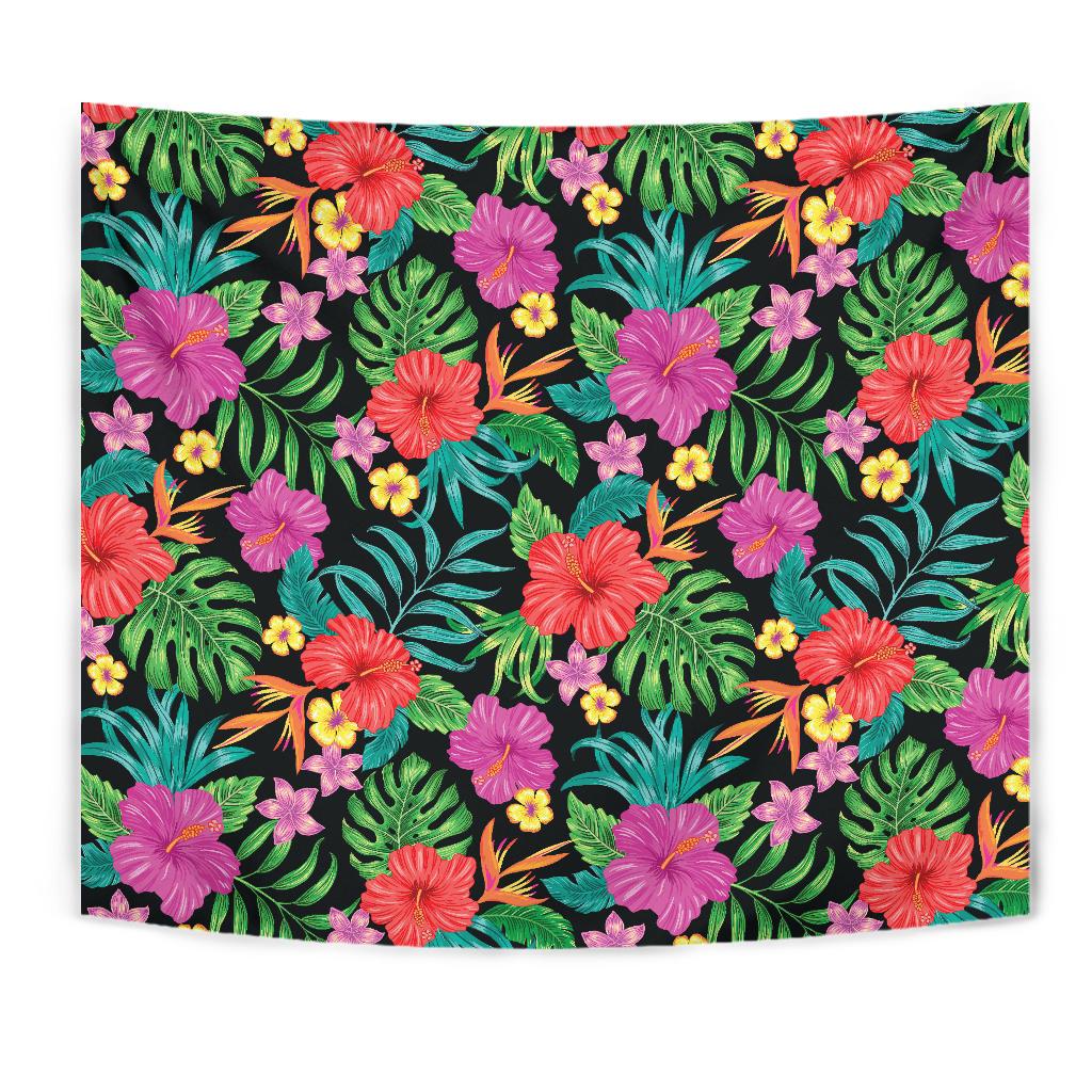 Hibiscus Red Hawaiian Flower Tapestry