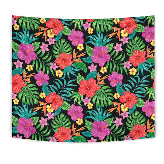 Hibiscus Red Hawaiian Flower Tapestry