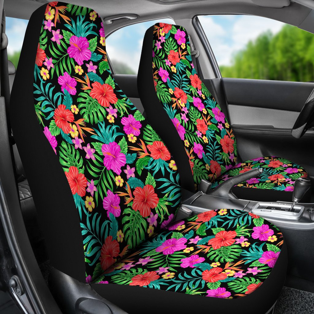 Hibiscus Red Hawaiian Flower Universal Fit Car Seat Covers