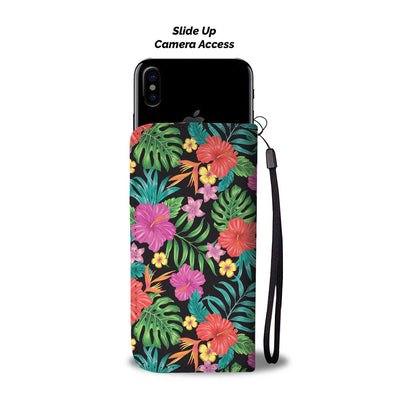 Hibiscus Red Hawaiian Flower Wallet Phone Case