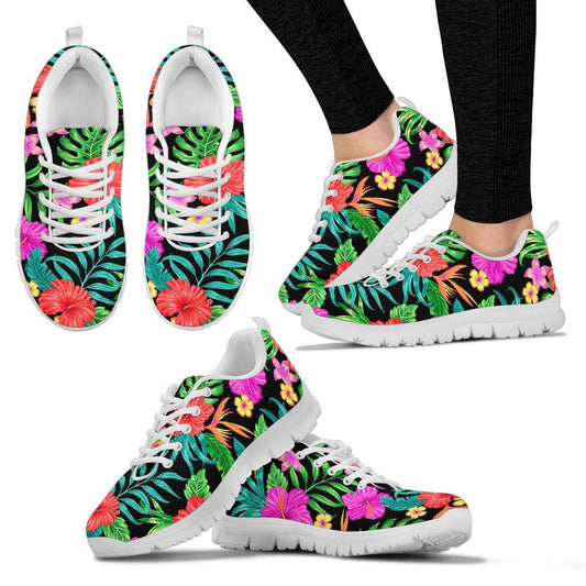 Hibiscus Red Hawaiian Flower Women Sneakers