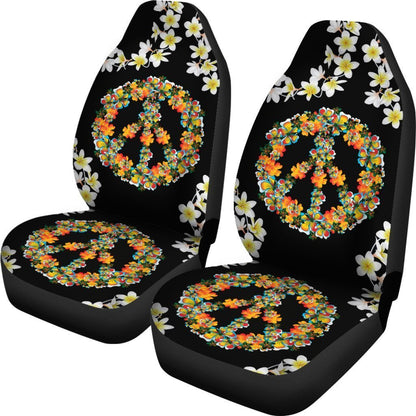 Hippie Hibiscus Hawaiian tropical flower Universal Fit Car Seat Covers