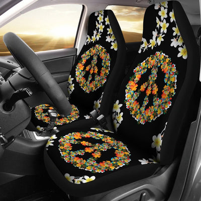 Hippie Hibiscus Hawaiian tropical flower Universal Fit Car Seat Covers
