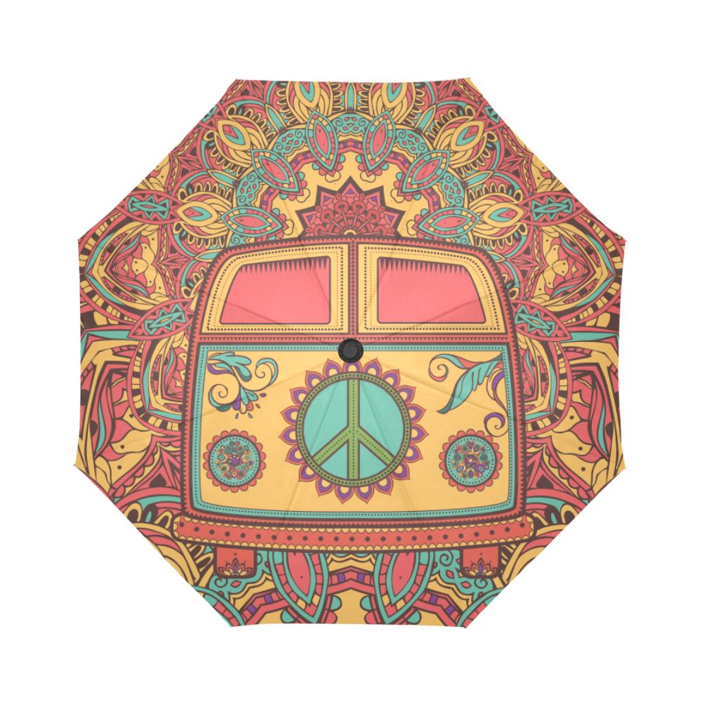 Hippie Van Mandala Automatic Foldable Umbrella