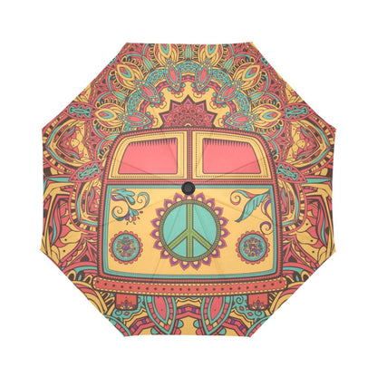 Hippie Van Mandala Automatic Foldable Umbrella