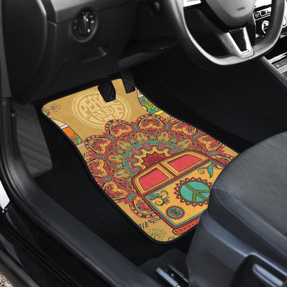Hippie Van Mandala Car Floor Mats