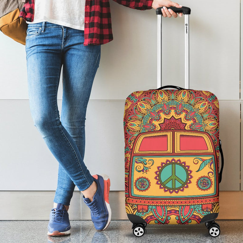 Hippie Van Mandala Luggage Cover Protector