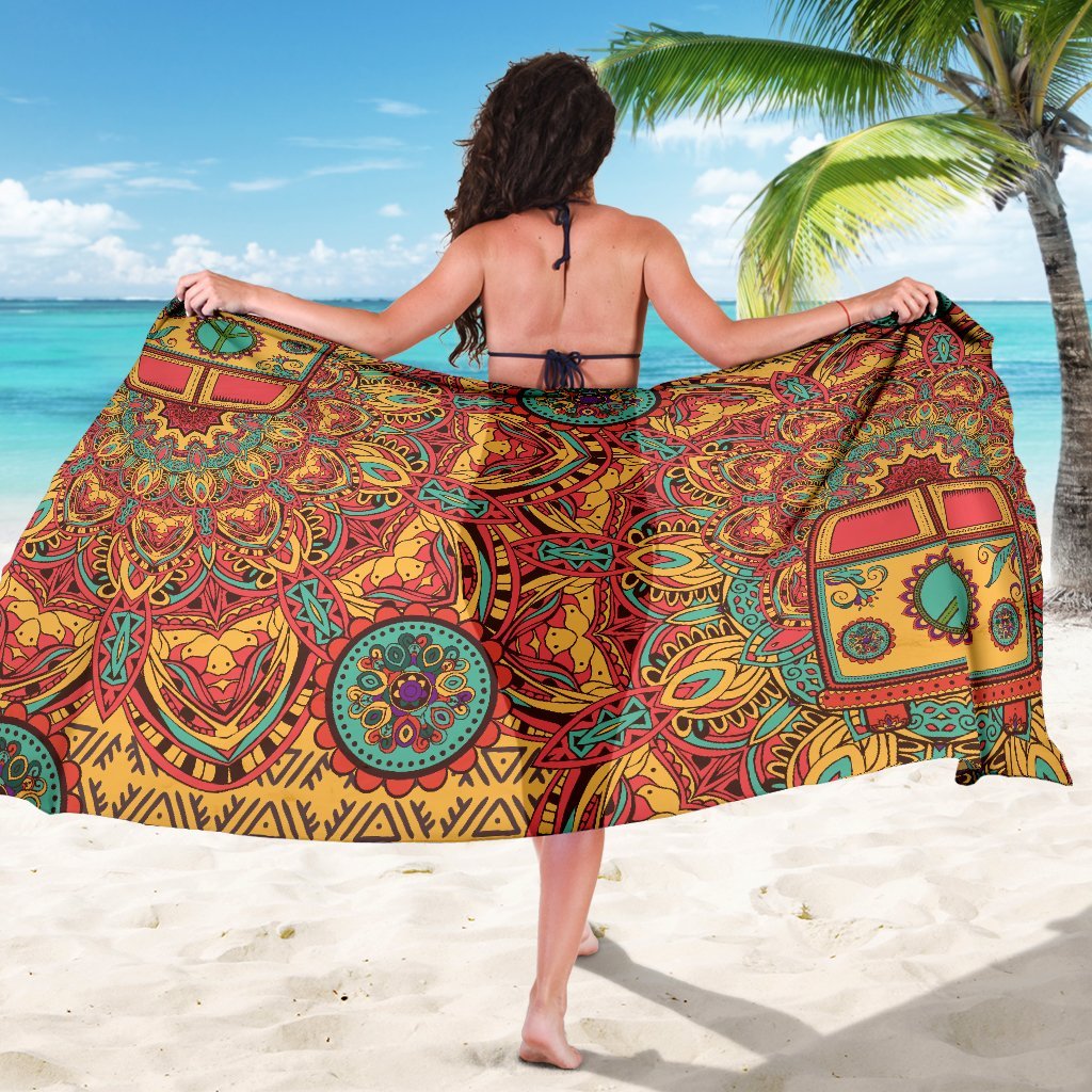 Hippie Van Mandala Beach Sarong Pareo Wrap
