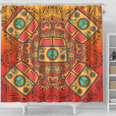 Hippie Van Mandala Shower Curtain