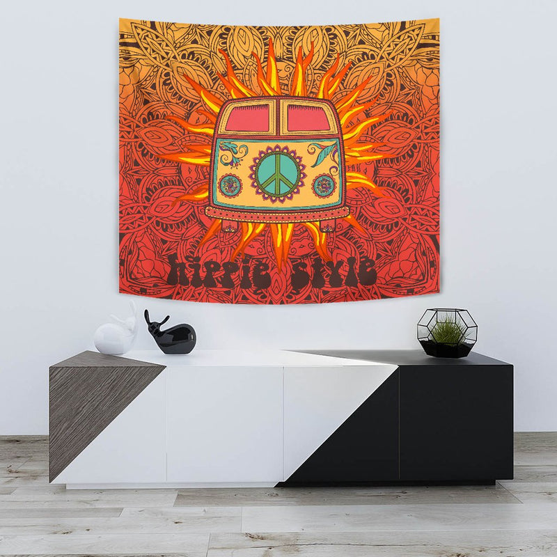 Hippie Van Mandala Wall Tapestry