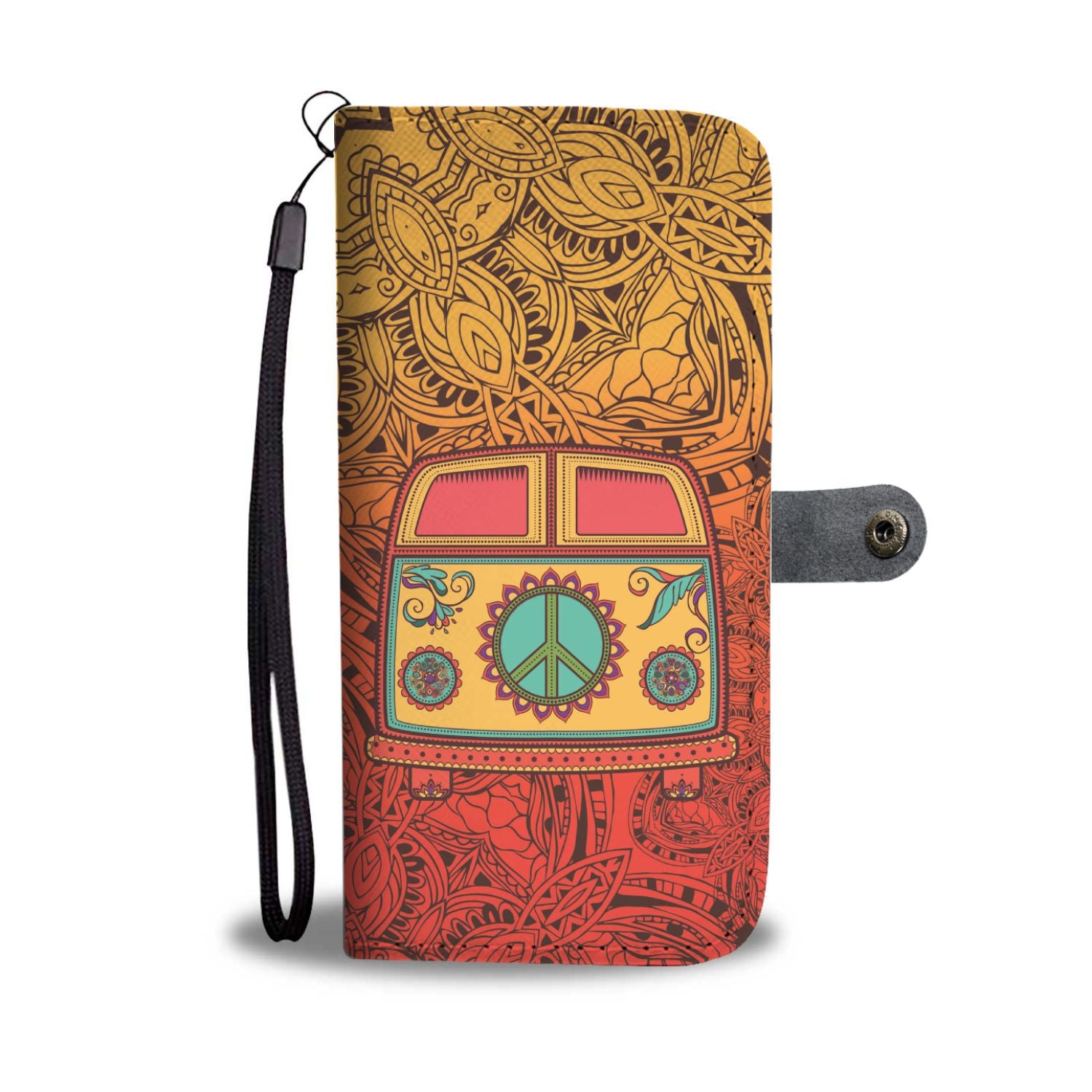 Hippie Van Mandala Wallet Phone Case