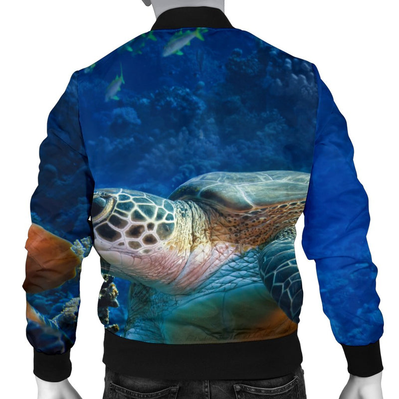 Honu Sea Turtle Men Casual Bomber Jacket