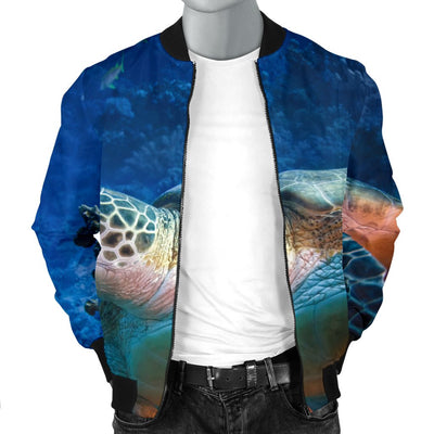 Honu Sea Turtle Men Casual Bomber Jacket