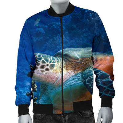 Honu Sea Turtle Men Casual Bomber Jacket