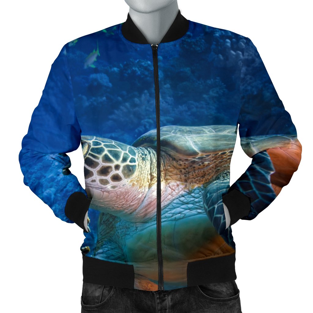 Honu Sea Turtle Men Casual Bomber Jacket