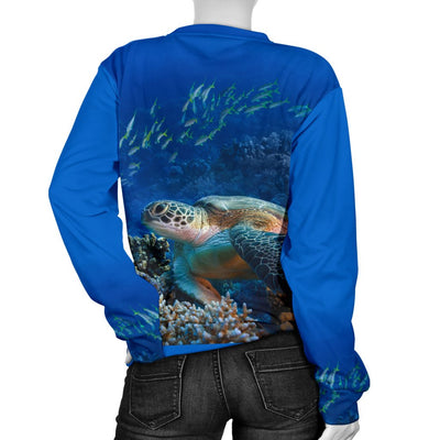 Honu Sea Turtle Women Crewneck Sweatshirt