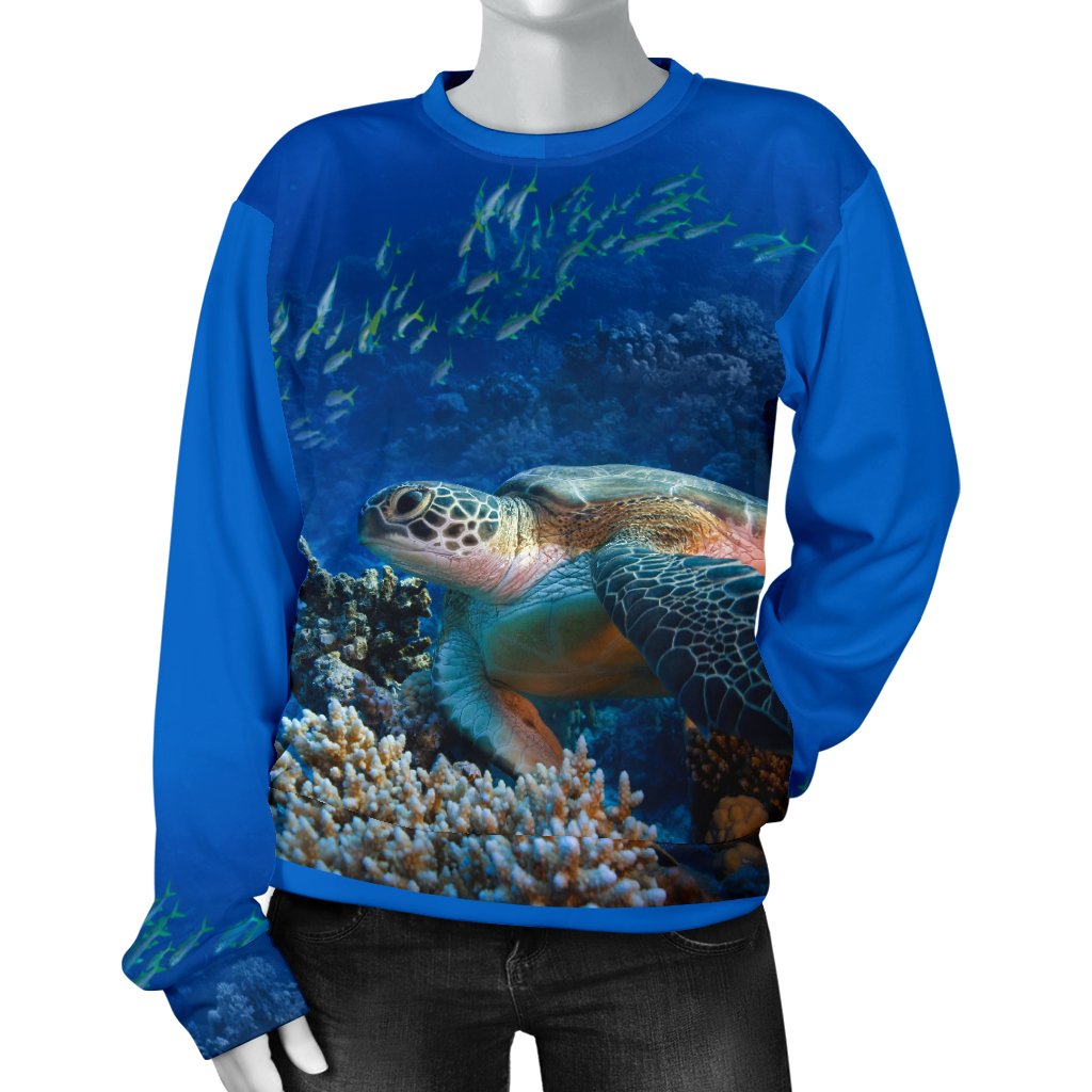 Honu Sea Turtle Women Crewneck Sweatshirt
