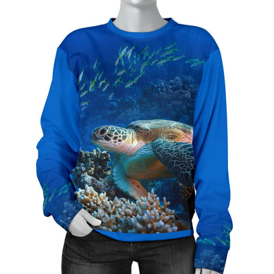 Honu Sea Turtle Women Crewneck Sweatshirt