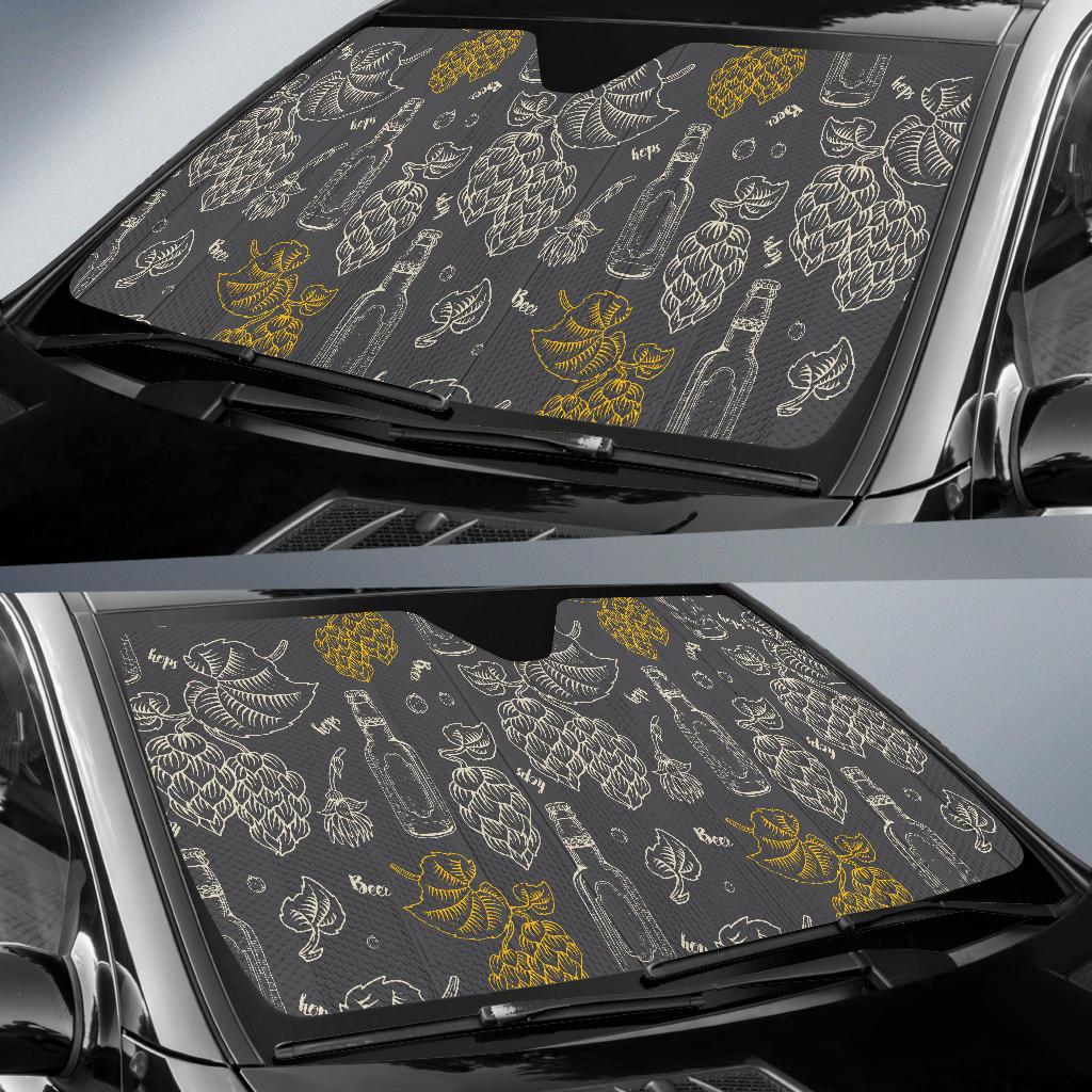 Hope Pattern Print Design 01 Car Sun Shade-JORJUNE.COM