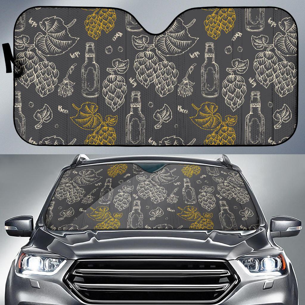 Hope Pattern Print Design 01 Car Sun Shade-JORJUNE.COM