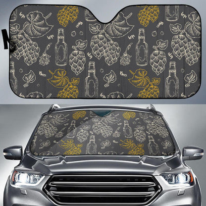 Hope Pattern Print Design 01 Car Sun Shade-JORJUNE.COM