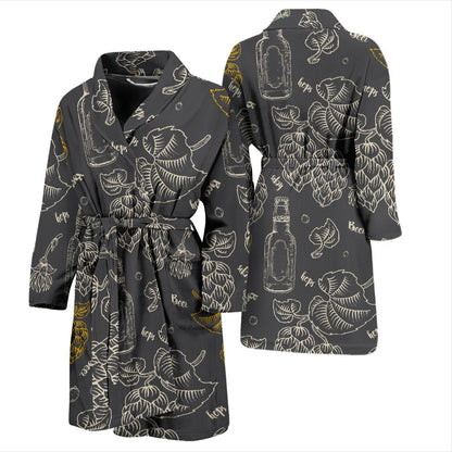 Hope Pattern Print Design 01 Men Bathrobe-JORJUNE.COM
