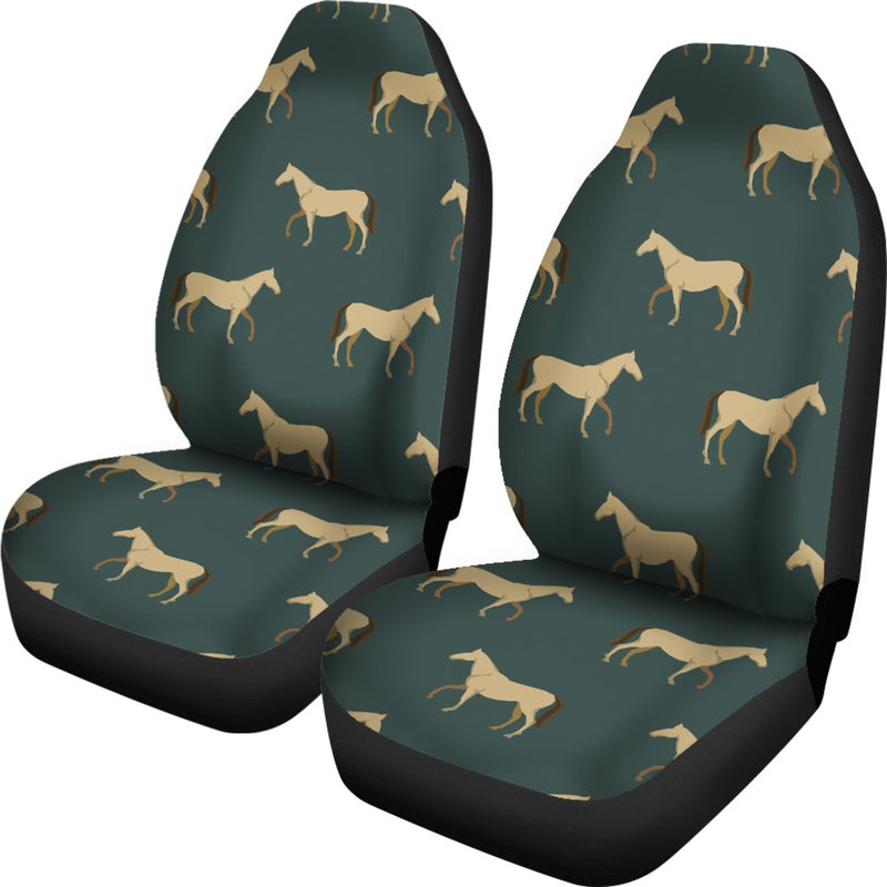 Horse Classic Themed Pattern Print Universal Fit Car Seat Covers