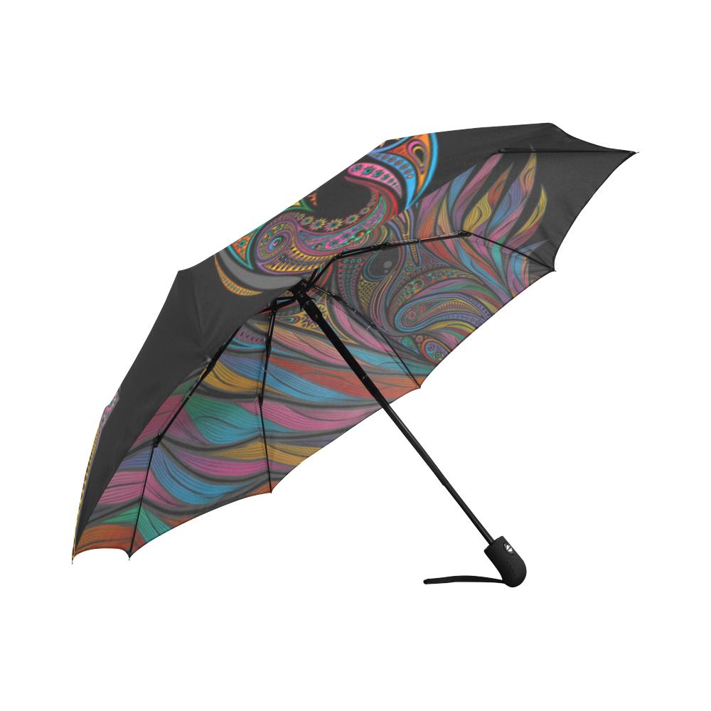 Horse Colorful Automatic Foldable Umbrella