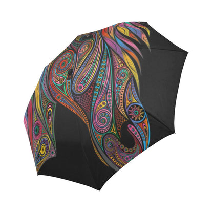 Horse Colorful Automatic Foldable Umbrella
