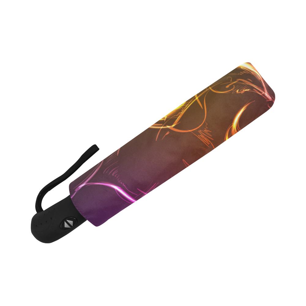 Horse Colorful hand draw Automatic Foldable Umbrella