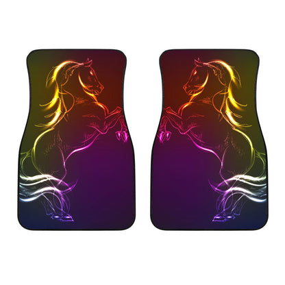 Horse Colorful hand draw Car Floor Mats