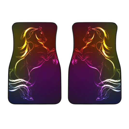 Horse Colorful hand draw Car Floor Mats