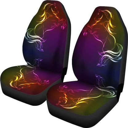 Horse Colorful Hand Draw Universal Fit Car Seat Covers