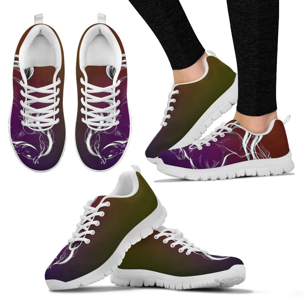 Horse Colorful hand draw Women Sneakers