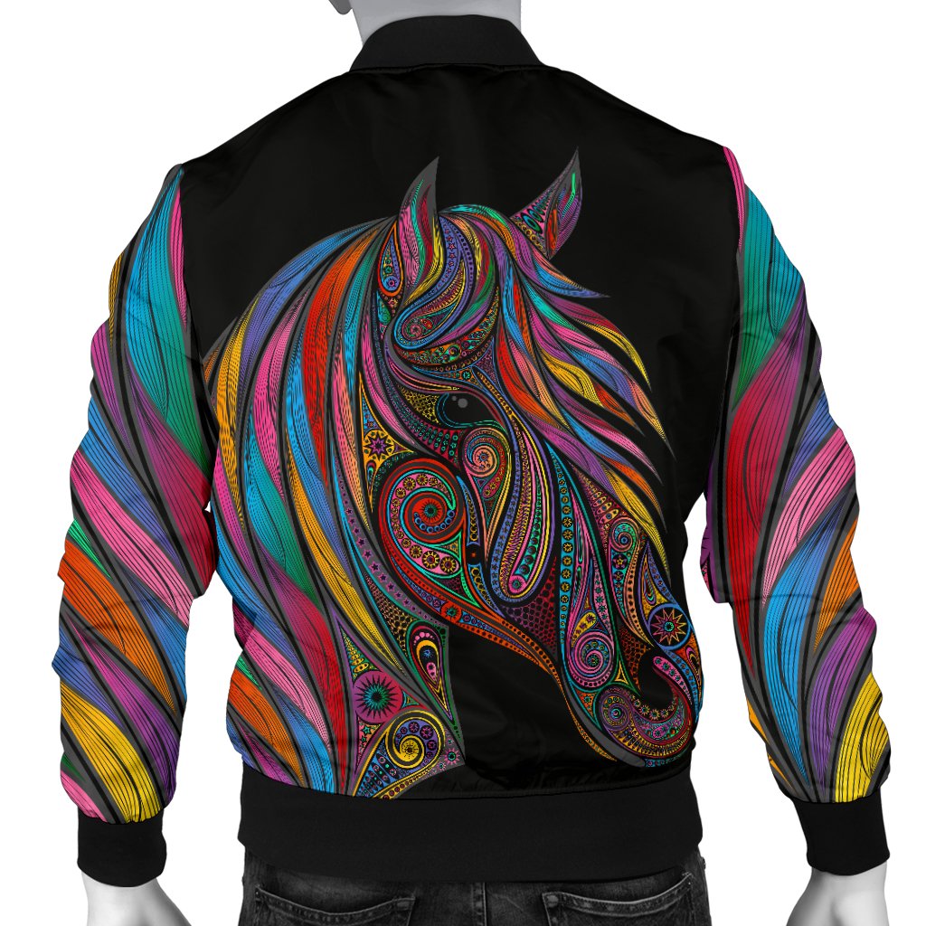 Horse Colorful Men Casual Bomber Jacket