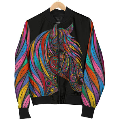 Horse Colorful Men Casual Bomber Jacket