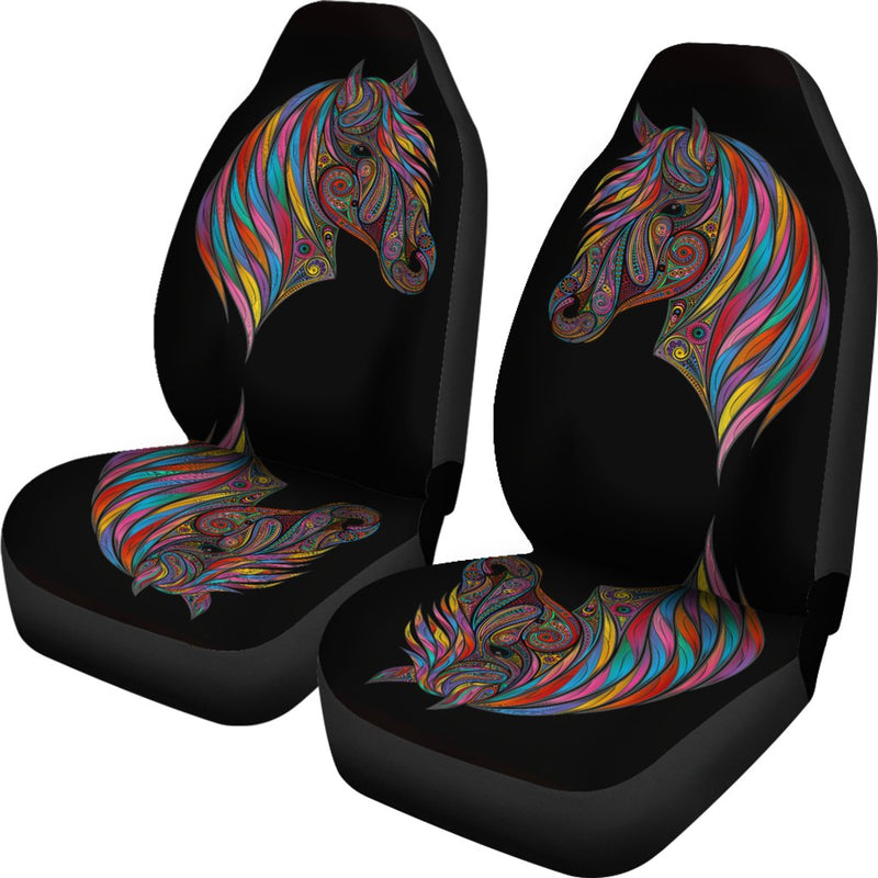 Horse Colorful Universal Fit Car Seat Covers