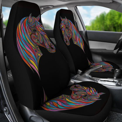 Horse Colorful Universal Fit Car Seat Covers