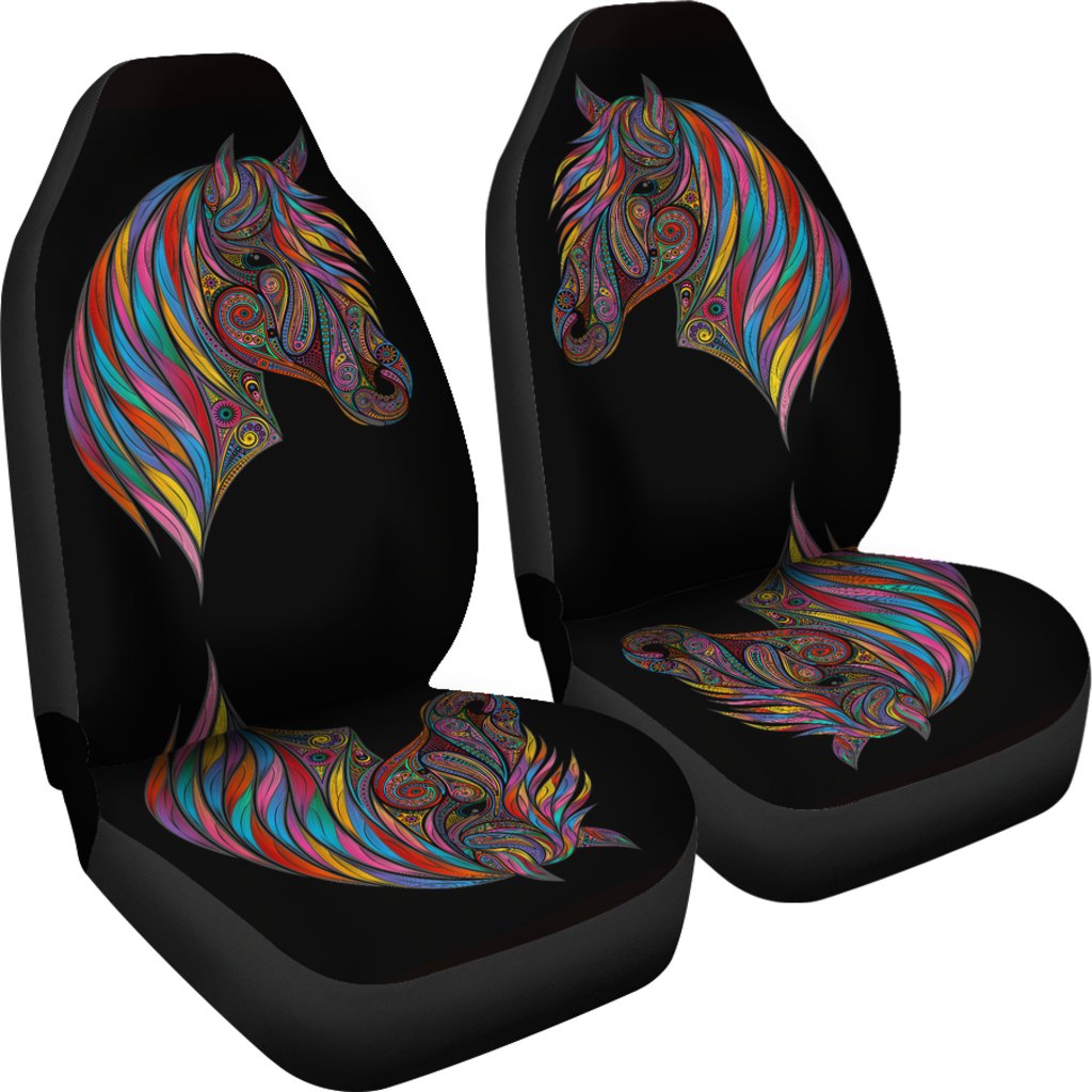 Horse Colorful Universal Fit Car Seat Covers