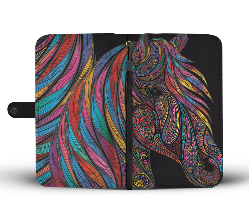 Horse Colorful Wallet Phone Case