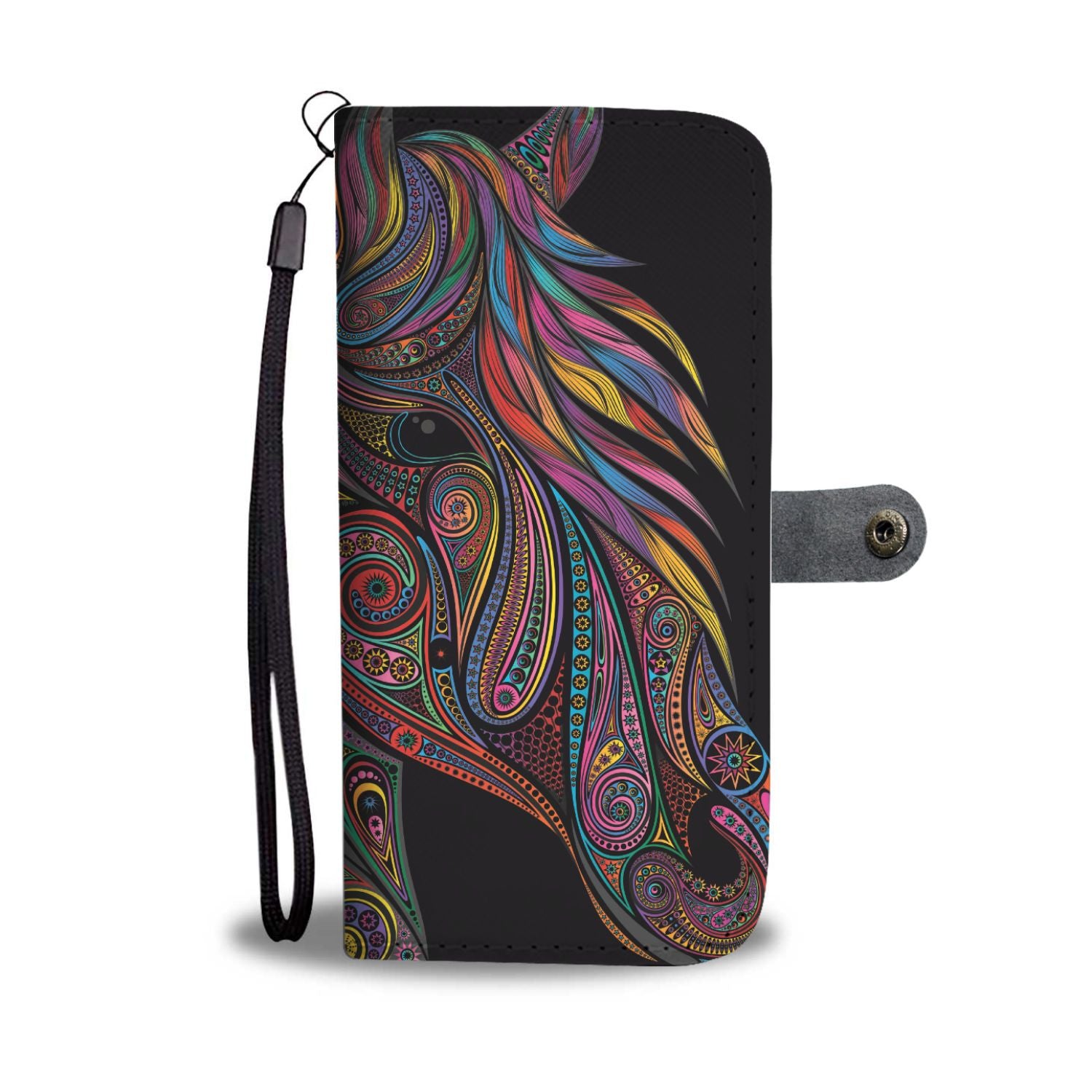 Horse Colorful Wallet Phone Case