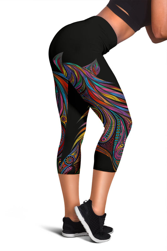 Horse Colorful Women Capris