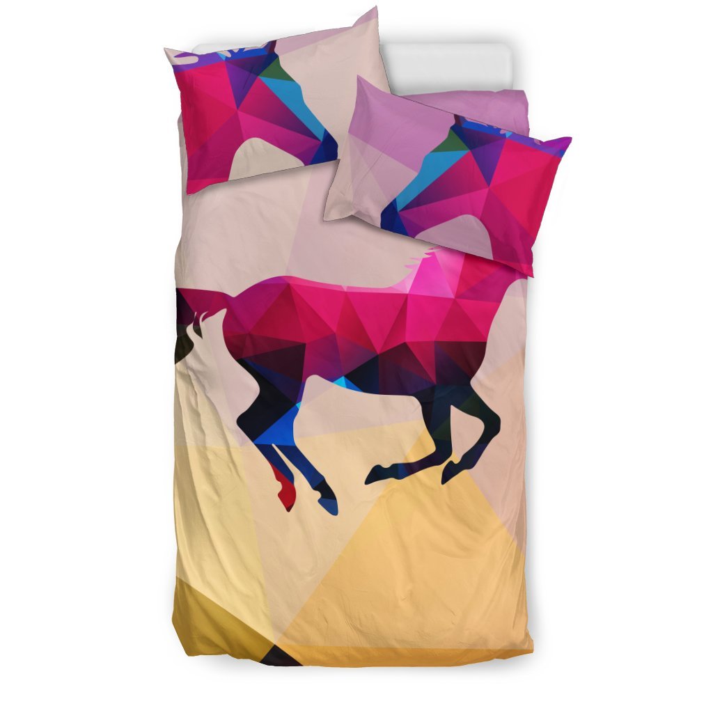 Horse Design Colorful Duvet Cover Bedding Set